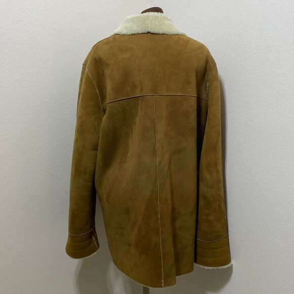 Vintage Owen Barry Tan Shearling
Jacket Coat Women’s Size Large - Picture 6 of 12